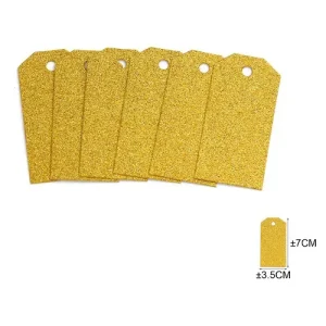Etiqueta Purpurina Dorado 6pcs