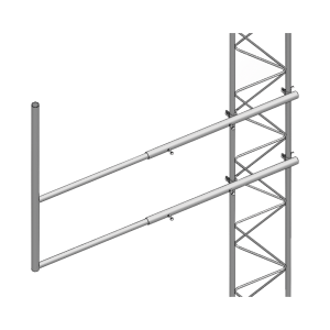 Brazo tipo «F» para tramos STZ-45G, galvanizado por inmersión caliente